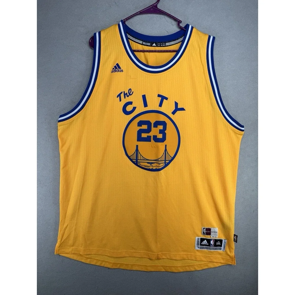 GOLDEN STATE WARRIORS 2XL Jersey The City CURRY Adidas Hardwood Classics NBA